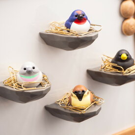 クリップホルダー トリの巣 マグネット biite 鳥 （ クリップ 鳥の巣 ホルダー 磁石 事務用品 収納 デスク デスク収納 卓上収納 小物収納 かわいい カワイイ 可愛い 雑貨 インテリ オブジェ 小鳥 机 つくえ ）