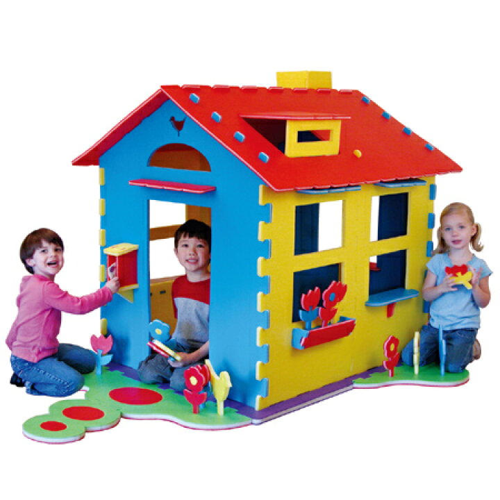 楽天市場 在庫限り 入荷なし ぷわぷわハウス ままごとハウス 組み立て キッズハウス 送料無料 プレイハウス 子供用ハウス おもちゃ 家 大型 ハウス 知育玩具 遊具 組立 おうち リビングート 楽天市場店