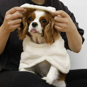 ペット用ローブ hachi カラリペットローブ イヌ ( 犬 猫 ウェア 犬用 猫用 バスローブ 服 ペット用品 ペット用 吸水 速乾 マイクロファイバー タオル 超小型犬 小型犬 )