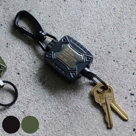 キーホルダー リールキーホルダー ポストジェネラル （ カラビナリールストラップ 伸縮 リールストラップ キーリール リール カラビナ ストラップ トラベルグッズ 旅行グッズ 防犯グッズ トラベル ）