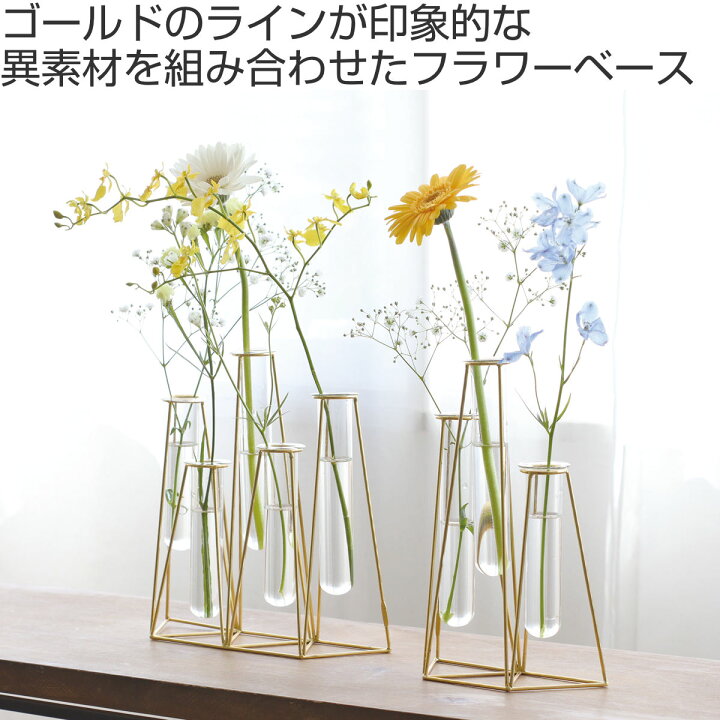 Amazon.co.jp: YJFFQ フラワーベース ガラス 金属枠 一輪挿し 高さ20.3cm 水栽培 モダン インテリア ゴールド ドライフラワー 花入れ 花瓶 ガラスボトル おしゃれ 花びん シンプル セパレート 花器 14*24cm エレガント リアルな造花 アレンジ ガラス花瓶 寝室 ユニーク ... N/A セラミックスゴールドラインピークフラワ...