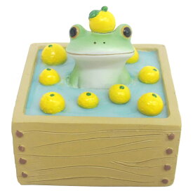 コポー ゆず湯であったか カエル 置物 （ Copeau 置き物 コポタロウ かえる 蛙 グッズ マスコット ミニチュア 雑貨 オーナメント インテリア 玄関 飾る かわいい 可愛い オブジェ リビング 卓上 机上 小さい デスク ）