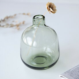 花瓶 ガラスベース ミスルトー ラウンド ミドル （ 花ビン 花びん 花器 ベース フラワーベース フラワー 花 飾る 花入れ ガラス ガラス製 クリア 透明 おしゃれ 一輪挿し ）