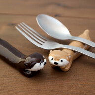 カトラリーレスト 9cm カワウソ 陶器 （ 箸置 箸おき はし置き はしおき 動物 アニマル かわうそ 置き物 …