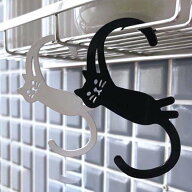キッチンフック S字フック NEKO DECO KITCHEN 猫 （ フック S字 キッチンツール掛け パイプ棚下 レンジフ…