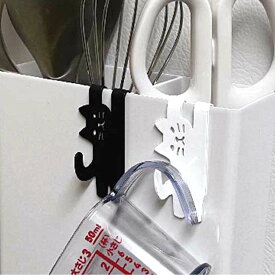 キッチンフック NEKO DECO KITCHEN フック 猫 レンジフード （ ネコデコキッチン 引っ掛け式フック キッチンツール掛け 引っ掛ける 掛ける 調理道具 吊り下げ 小物掛け キッチン キッチンツール収納 掛け ホルダー 収納 省スペース ）