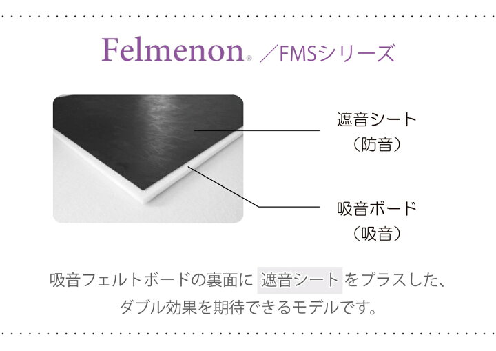 楽天市場】吸音材 吸音パネル 防音フェルトボード フェルメノン 80 