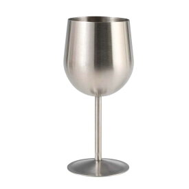 ワイングラス 350ml STAINLESS STEEL WINE GLASS SATIN （ ステンレス グラス コップ おしゃれ ワイン ディナー カップ 赤ワイン 白ワイン カクテル お酒 ボックス入り ギフト ステンレス製 ）