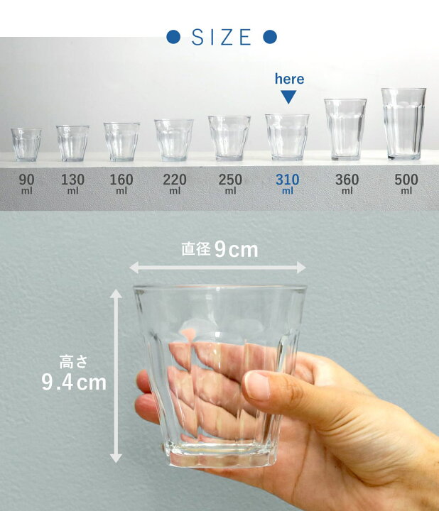 楽天市場】DURALEX デュラレックス グラス 6個セット 310ml PICARDIE