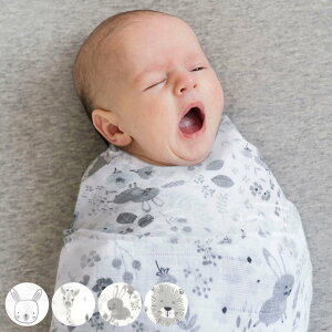 おくるみ Mister Fly モスリンラップ ガーゼ 綿100% ( タオルケット ブランケット ベビー 赤ちゃん 動物 アニマル 綿 コットン 出産祝い プレゼント おくるみタオル 大判 お昼寝 退院 授乳ケープ