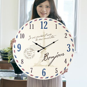掛け時計 大型 60cm パリ Town series モチーフクロック ( アナログ 時計 壁掛け時計 インテリア 雑貨 60 ビッグ 大きい 壁掛け おしゃれ 掛時計 とけい クロック 掛け ウォールクロック 直径 )