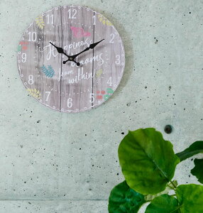 掛け時計 33cm WOOD ウッド SHOP series モチーフクロック ( アナログ 時計 壁掛け時計 インテリア 雑貨 33 木目調 壁掛け おしゃれ 掛時計 とけい クロック 掛け ウォールクロック かけ時計 直径