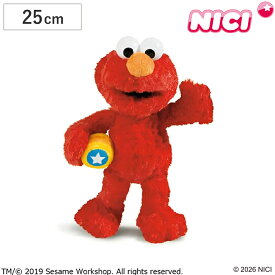 ぬいぐるみ NICI エルモ クラシック 25cm セサミストリート （ ニキ ヌイグルミ ふわふわ アニマル グッズ かわいい キャラクター もこもこ 縫いぐるみ 人形 ぬい撮り おもちゃ 玩具 子ども 女の子 男の子 レッド 赤 ）