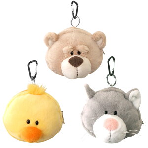 フィギュアミニポーチ NICI ニキ ポーチ 小物入れ 収納 ( 小物入れ 小銭入れ 化粧ポーチ コスメポーチ 小さめ コインケース コインポーチ 小物収納 カラビナ付き かわいい コンパクト ミニポ