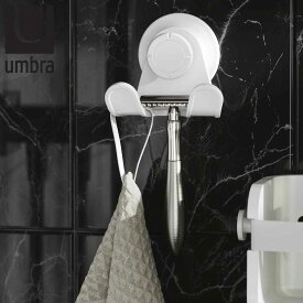 Umbra フック シェーバーホルダー アドヒーシブ （ アンブラ シェーバー スタンド ホルダー 収納 シェーバー置き バス 洗面所 キッチン 剃刀 ホワイト ）