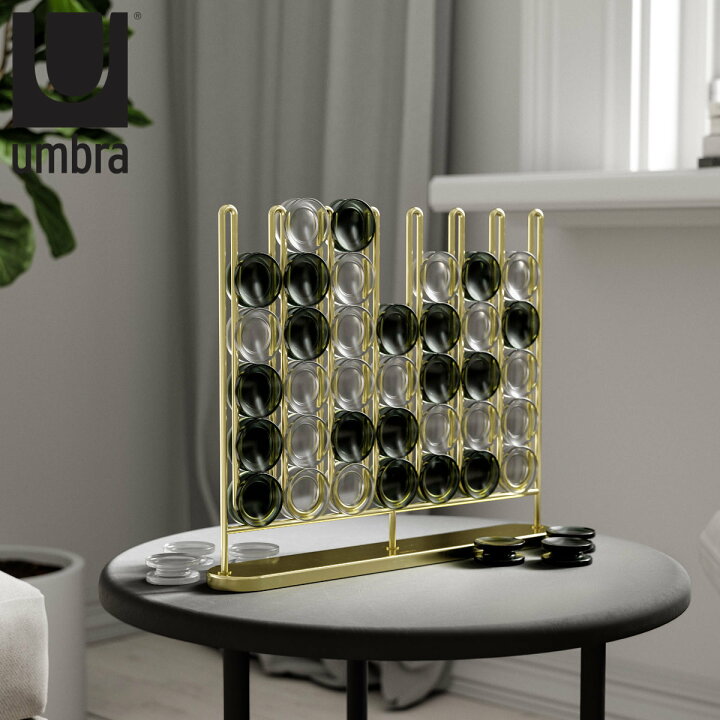 楽天市場】umbra オブジェ スタックス ブラス 四目並べ （ 4目並べ 4目 