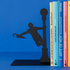 ブックエンド balvi シンギン イン ザ レイン 倒れない ( ブックスタンド 本立て 本 雑誌 収納 卓上 シルエット デザイン 金属 本収納 仕切り インテリア ギフト プレゼント ユニーク おしゃれ