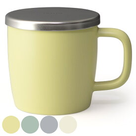 マグカップ フタ付 325ml Brew in Mug ブリューインマグ 陶器 （ ティーカップ カップ コップ 茶こし 茶漉し ストレーナー フィルター付き 1人用 ストレーナー付き ふた付き 蓋 紅茶 ハーブティー 1杯分 おしゃれ ）