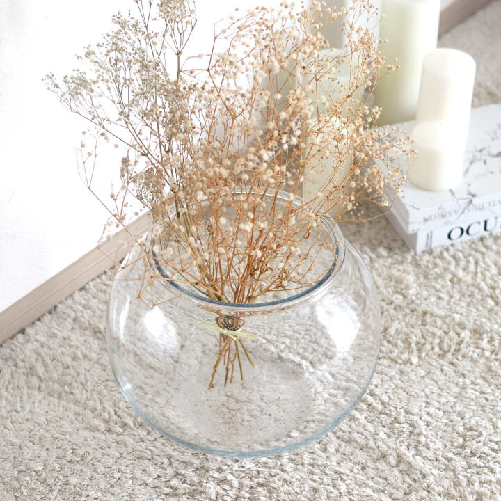 楽天市場】花瓶 割れないガラス PV球形 直径30×高さ22.5cm （ 花びん  