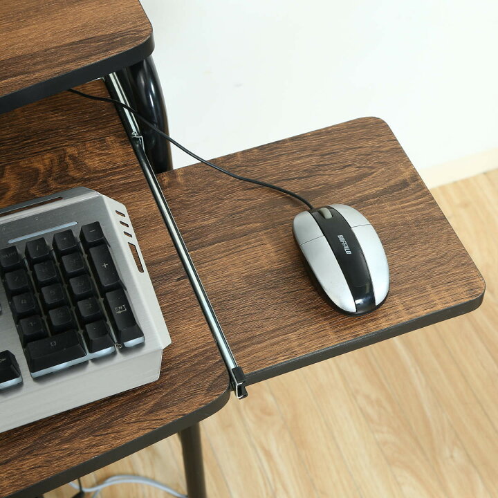 楽天市場】パソコンデスク 収納付 シンプルPCデスク フィット 