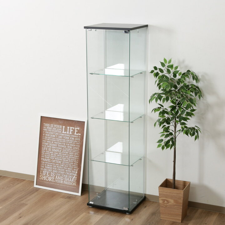 楽天市場】コレクションケース 4段 幅42.5cm 4面ガラス ショーケース 