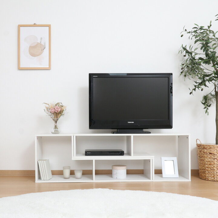 楽天市場】テレビ台 伸縮型 L字型 幅105cm-207cm 木製 （ TV台 TV 