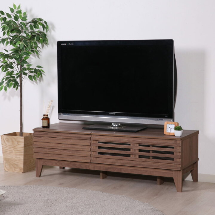 楽天市場】テレビ台 幅120cm ローボード 北欧風 ルーバーデザイン LINE 