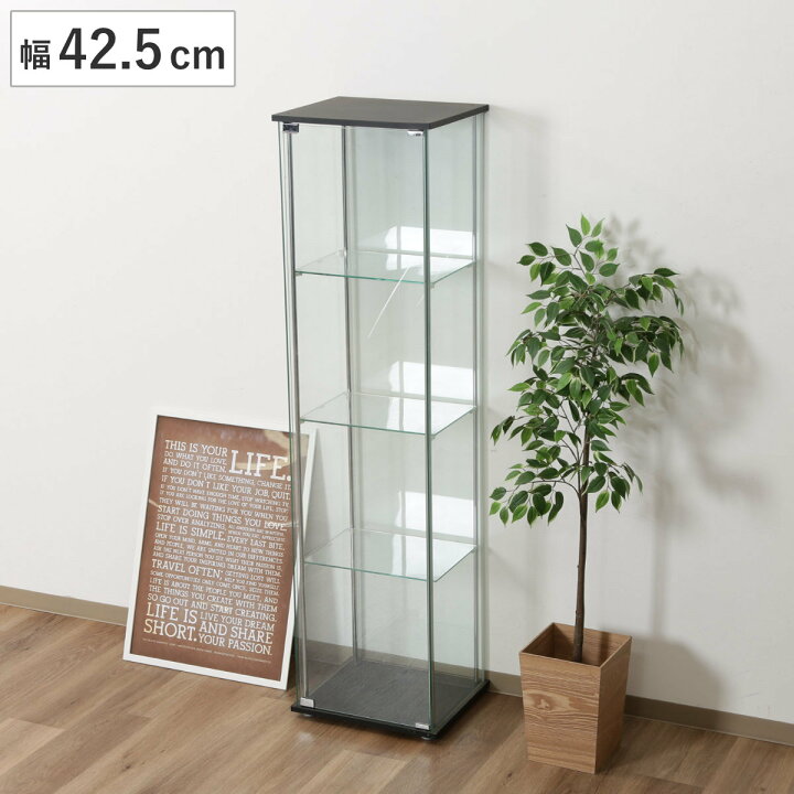 楽天市場】ショーケース 幅42.5cm 4段 コレクションケース ガラス製 