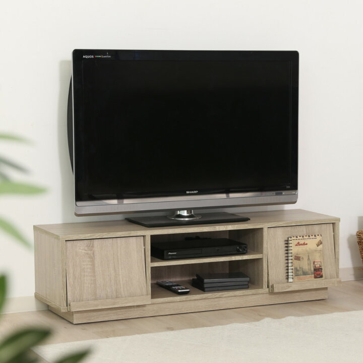 楽天市場】テレビ台 幅119cm ローボード フラップ扉タイプ シンプル 