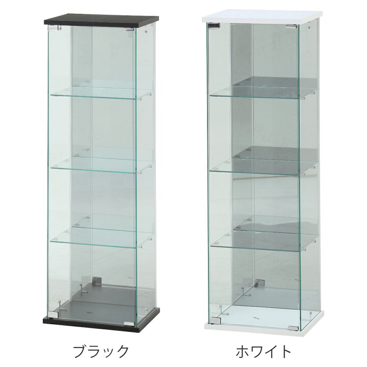 楽天市場】ガラスコレクションケース 幅39cm 4段 ショーケース 