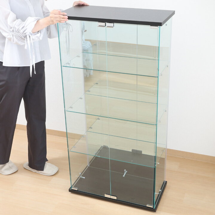楽天市場】ガラスコレクションケース 幅60cm 4段 ショーケース 