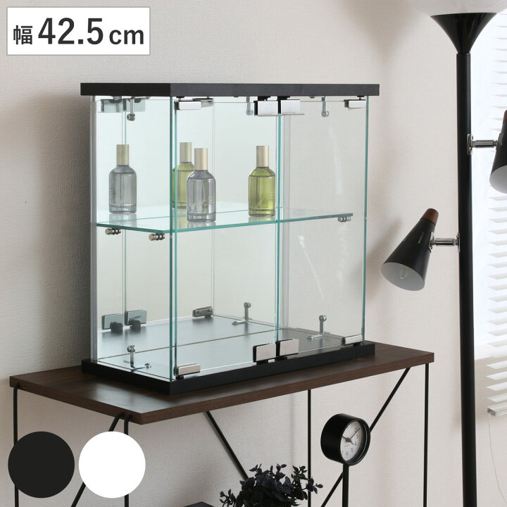 楽天市場】コレクションケース ガラス 幅42.5cm 背面ミラー （ 卓上 