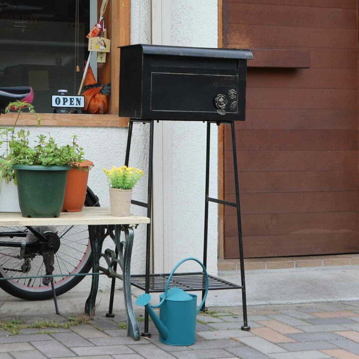 楽天市場】ポスト ガーデンポスト ローズ 横型 （ 送料無料 郵便ポスト 