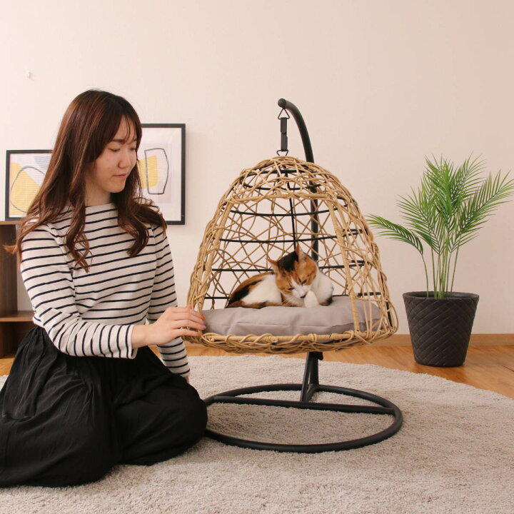 楽天市場】ペットベッド ハンギングチェア ペット用 ドーム型 吊り下げ 