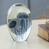 ガラスインテリアオブジェ（Glass interior objects） クラゲ L （ ガラス オブジェ 置き物 くらげ Lサイ…