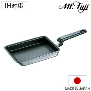 卵焼き器 19.5cm IH対応 玉子焼DX フジノス 日本製 ( フライパン エッグパン ガス火対応 アルミ ステンレス ふっ素加工 フッ素加工 軽い 玉子焼きフライパン 国産 3層構造 フッ素コーティング