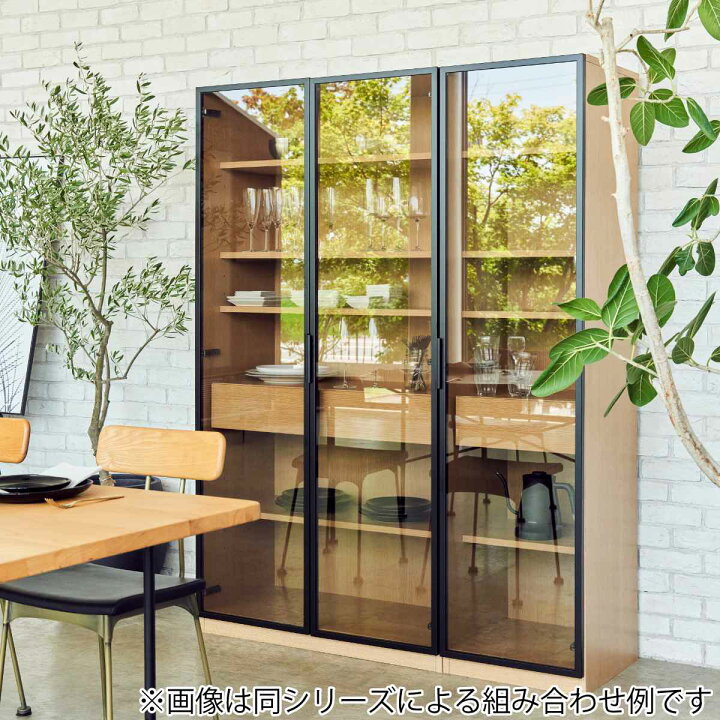楽天市場】ガラスキャビネット ハイタイプ リビング収納 LOCKO 日本製 