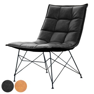 パーソナルチェア カジュアルデザイン PUレザー張地 幅60cm ( チェア 椅子 リビングチェア 1人掛け レザー調 おしゃれ リラックス オフィス リビング 書斎 )