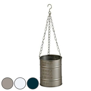 プランター バリル ハンキングポット ( 植木鉢 プラントポット 植物用ポット 花器 鉢カバー ポット ブリキ 缶 ハンギング ブリキポット 吊り下げ フック 花 寄せ植え 観葉植物 多肉植物 園