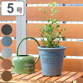 植木鉢 エコポット丸型 5号 木粉入 （ プランター プラントポット 植物用ポット 花器 鉢カバー ポット プラスチック 5号鉢 丸 植木鉢カバー プラ鉢 木粉 アーブル 天然素材 エコポット 観葉植物 花 多肉植物 底穴あり 軽量 ）