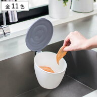 三角コーナー 水切りポット シンクトラッシュ フタ付き 吸盤付き Ag＋銀イオン入り （ 水切りカゴ 水切り…