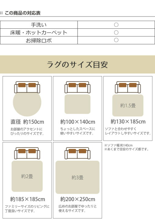 楽天市場】ラグ 洗えるミンクタッチラグ 185×185 （ 送料無料 