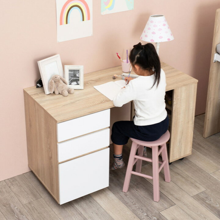 楽天市場】ロフトベッド 机付き 子供 システムベッド 収納 チェスト 