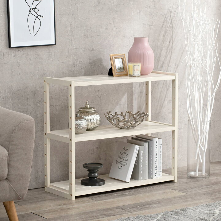 楽天市場】オープンラック 3段 木製 ディスプレイラック ウッド  