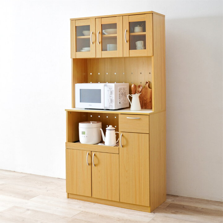 楽天市場】キッチンボード 幅89cm キッチン収納 大容量タイプ （ 食器 