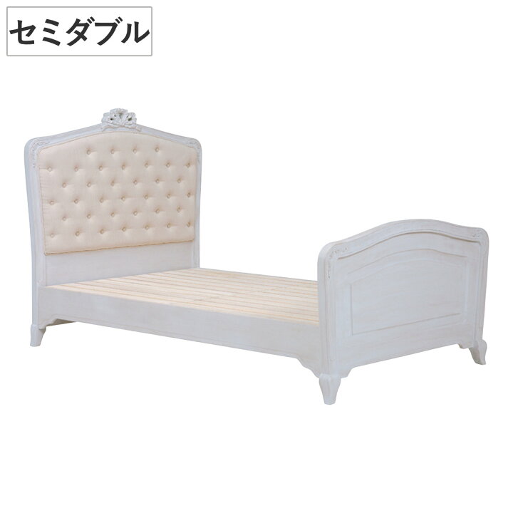 楽天市場】姫系ベッド セミダブル 猫脚 HAMPTON （ 白家具 クラシック 