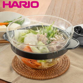 ハリオ 電子レンジ調理鍋 ガラスのレンジおかず鍋 （ HARIO 電子レンジ調理器 レンジ調理器 鍋 なべ ガラス製 食洗機対応 メモリ付き レシピブック付き 電子レンジ調理 簡単 手軽 時短 調理 電子レンジ 1人用 2人用 一人鍋 ）