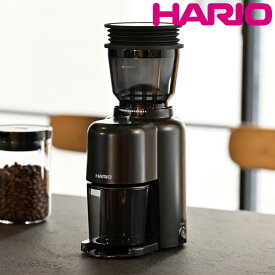 ハリオ コーヒーグラインダー 電動 V60 コーヒーミル （ HARIO ミル 電動ミル 電動コーヒーミル コンパクト コーヒー 珈琲 ドリップ 粗さ調節 シンプル クリーナー機能 おしゃれ ）