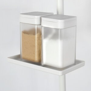 突っ張り棒 縦つっぱり棒用トレー マットホワイト tatecco ( キッチン つっぱり棒 突っ張り つっぱり パーツ アクセサリー 棚 トレー シンク上収納 シンク上 シンク上ラック スパイスラック