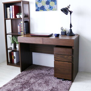 ワークデスク 幅105cm 奥行50cm 引出し付 2口コンセント付 ( デスク 机 学習机 勉強机 パソコンデスク オフィスデスク コンパクト 平机 木製 学習デスク パソコン PC リビングデスク スチール